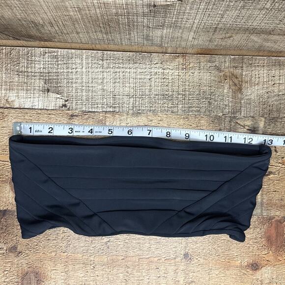 Mikoh Swimear Laniakea Banded Bandeau Strapless Bikini Top Gray SZ Small - Picture 6 of 7